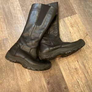 Keen Dry Black Leather Boots